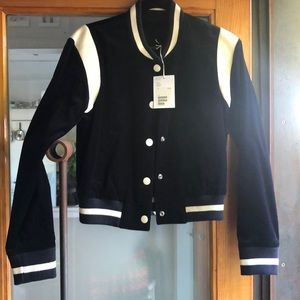 & Other Stories Velvet Varsity Bomber - NWT